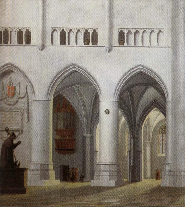 Pieter Jansz Saenredam Interior of the Church of Saint Bavo in Haarlem Sweden oil painting art